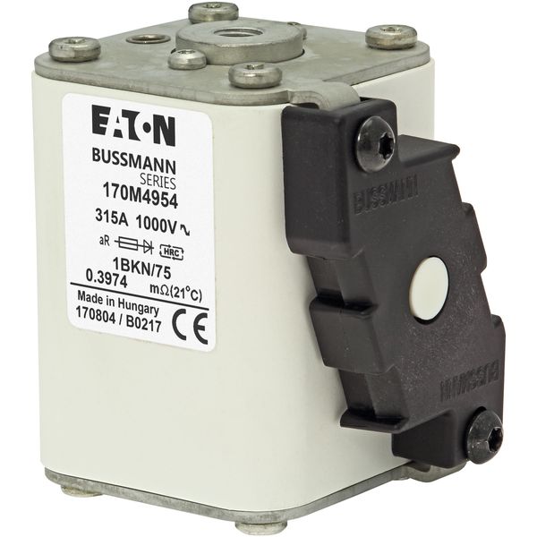 Fuse-link, high speed, 315 A, AC 1000 V, size 1, 52 x 69 x 74 mm, aR, IEC, UL, single indicator image 6