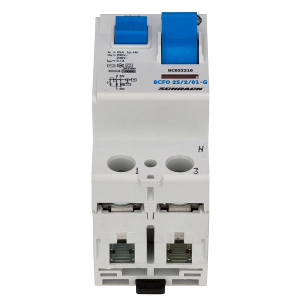 Residual current circuit breaker 25A, 2-p, 100mA, type AC,G image 6