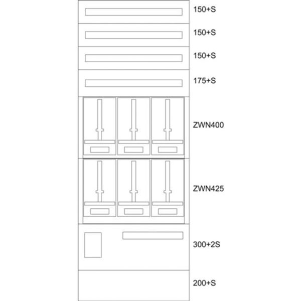 BP-U-3S-EN-800/20-6Z Eaton xEnergy Basic meter cabinet equipped image 1