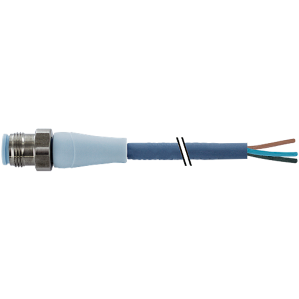 M12 male 0° A  cable F&B Pro TPE-S 8x0.25 sh. bu UL rob+dragch 1.5m image 1