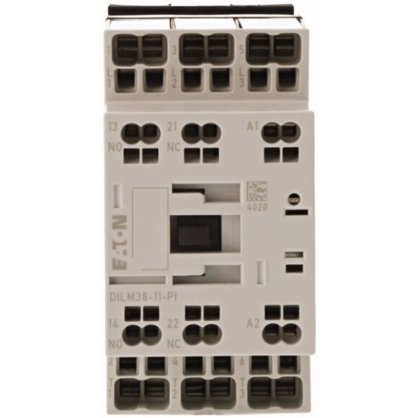 Contactor, 3 pole, 380 V 400 V 18.5 kW, 1 N/O, 1 NC, RDC 24: 24 - 27 V DC, DC operation, Push in terminals image 1