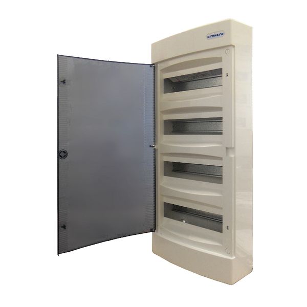 Wall-mounting Distribution Board 4-row, 48MW, lucent door image 1