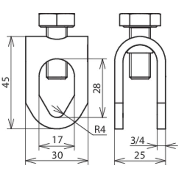 Rod clamp St/tZn for Rd 8-10/Rd 16mm image 2