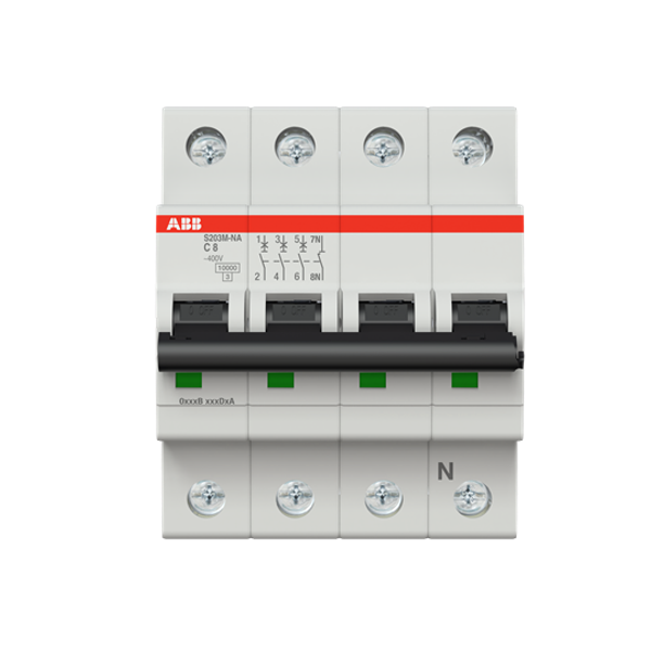 S203M-C8NA Miniature Circuit Breaker - 3+NP - C - 8 A image 3