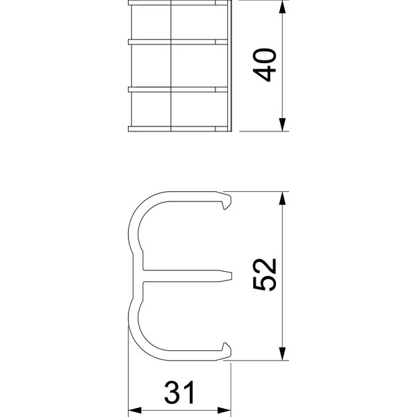 RD DUO HRT 2 20 Heating pipe support RAUDUO for two pipes 16 or 20 image 2