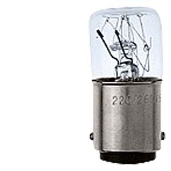 Incandescent lamp, 5 W, BA15d base, 24 V, accessory for 8WD4 signaling columns image 1