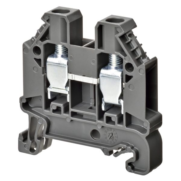 Feed-through DIN rail terminal block with screw connection for mountin image 1