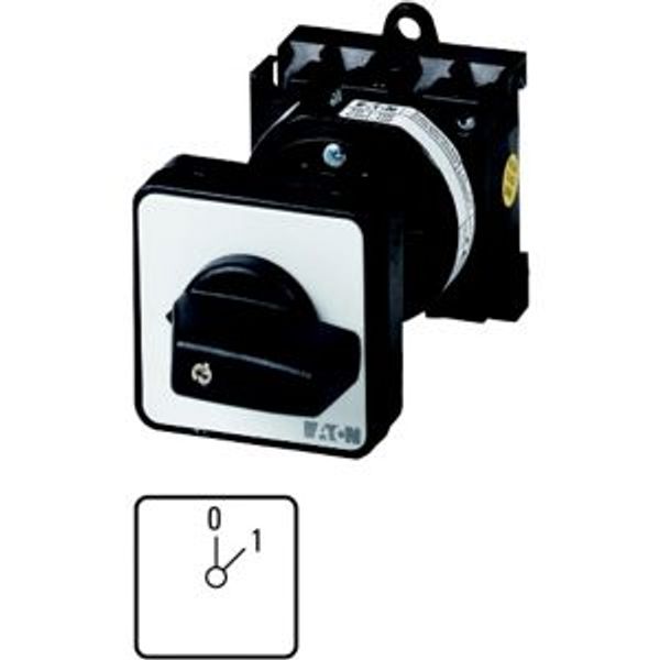 ON-OFF switches, T0, 20 A, rear mounting, 1 contact unit(s), Contacts: 2, 45 °, maintained, With 0 (Off) position, 0-1, Design number 15402 image 4