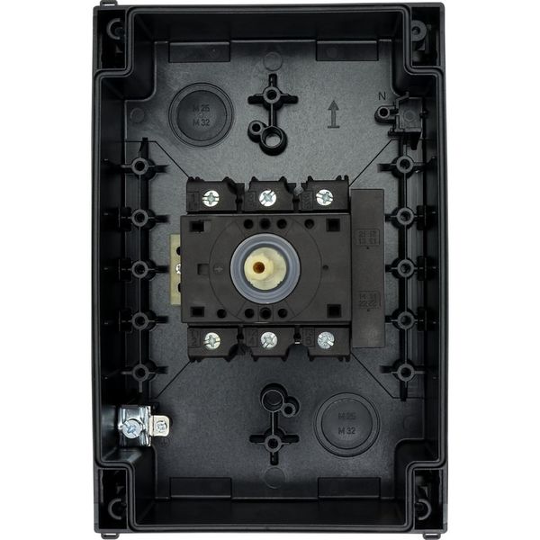 Main switch, P3, 63 A, surface mounting, 3 pole, 1 N/O, 1 N/C, STOP function, With black rotary handle and locking ring, Lockable in the 0 (Off) posit image 27