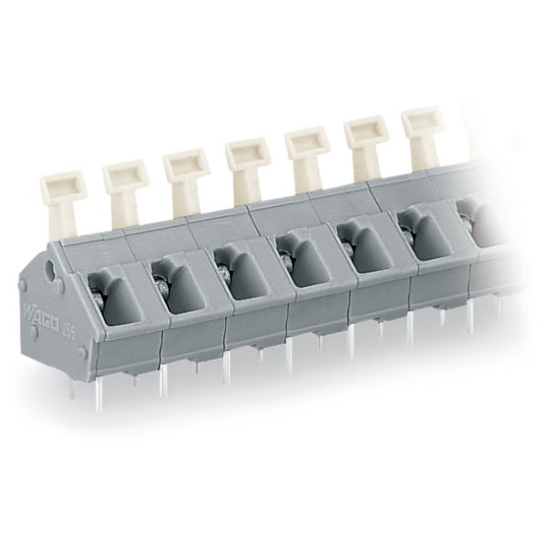 PCB terminal block finger-operated levers 2.5 mm², gray image 1