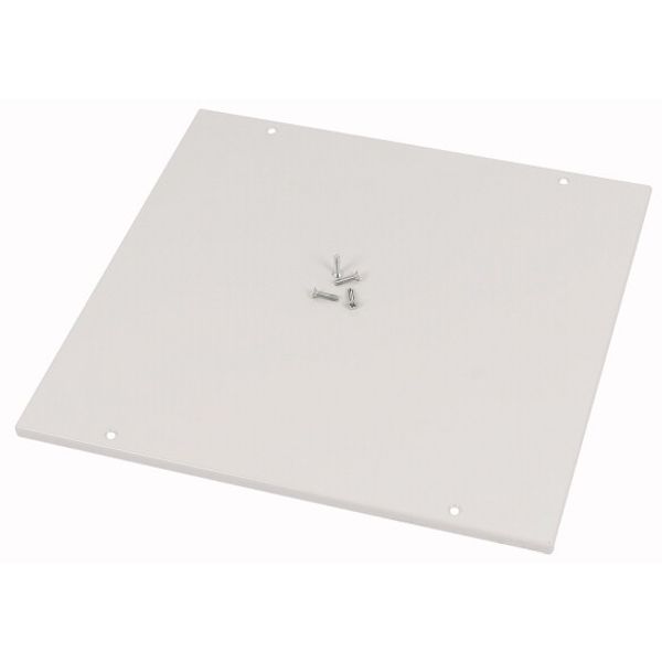 Top plate, closed, IP55, for WxD=600x200mm, grey image 1