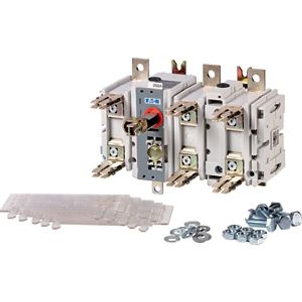 Fuse switch-disconnector, 3P + N (solid), rear mounting, 250 A, NH1/NH2 image 2