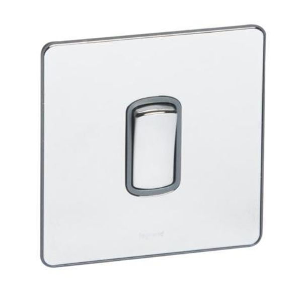 Synergy Sleek 1 gang intermediate switch - 10AX- Polished Stainless steel image 1