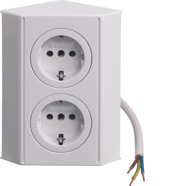 TWIN-Box w. SCHUKO socket outlets, w. screw terminals, Twin-Box, polar image 1