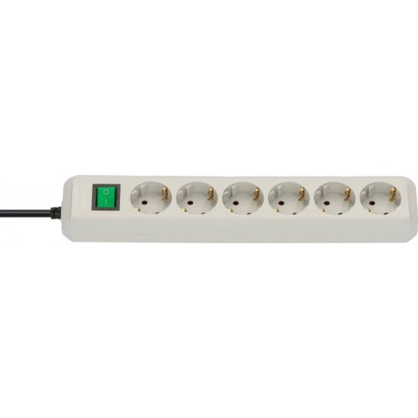 Eco-Line extension socket with switch 6-way lightgrey 1,5m H05VV-F 3G1,5 image 1