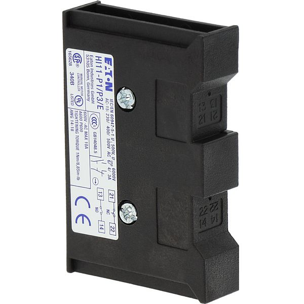 Auxiliary contact, 1 N/O, 1 NC, For use with P1, P3, Flush mounting image 38