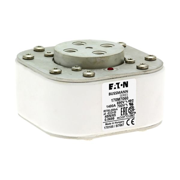 Fuse-link, high speed, 1400 A, AC 690 V, size 4, 67 x 105 x 105 mm, aR, IEC, single indicator image 23