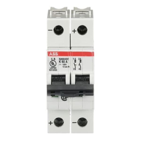 S202UDC-K60 Miniature Circuit Breaker - 2P - K - 60 A image 3