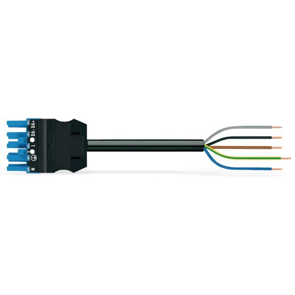 pre-assembled connecting cable;Eca;Socket/open-ended;blue image 2