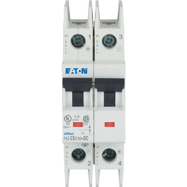 Miniature circuit breaker (MCB), 5 A, 2p, characteristic: C, DC image 7