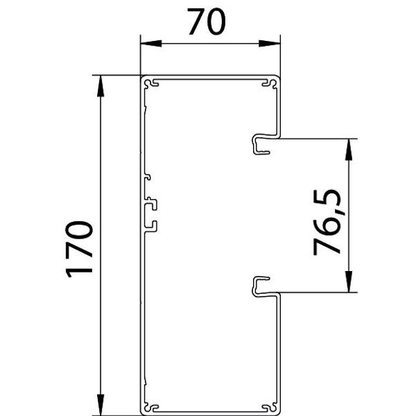 GA-A70170EL Device installation trunking asymmetrical 70x170x2000 image 2