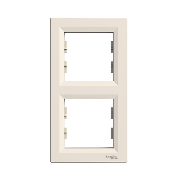 Asfora - vertical 2-gang frame - cream image 3