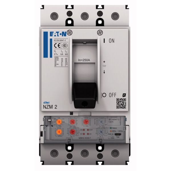 NZM2 PXR20 circuit breaker, 100A, 3p, Screw terminal, earth-fault protection image 1