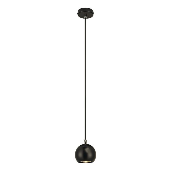 LIGHT EYE BALL GU10 pendulum luminaire, GU10, black/chrome image 1