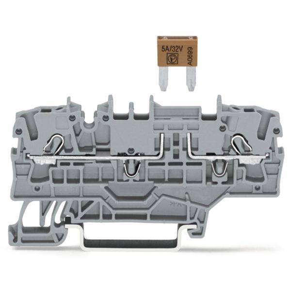 2-conductor fuse terminal block for mini-automotive blade-style fuses image 2