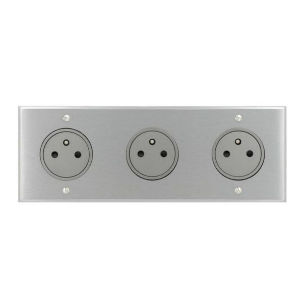 Art d'Arnould universe Triple memory socket 2P+E Surface 16A 250V - brushed steel image 1