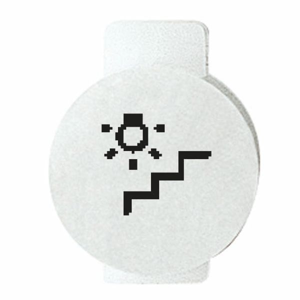 LENS WITH ILLUMINATED SYMBOL FOR COMMAND DEVICES - STAIR LIGHT - SYMBOL STAIR - SYSTEM WHITE image 2