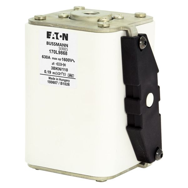 Fuse-link, high speed, 630 A, AC 1600 V, Size 3, 85 x 96 x 112 mm, aR, IEC, single indicator image 7