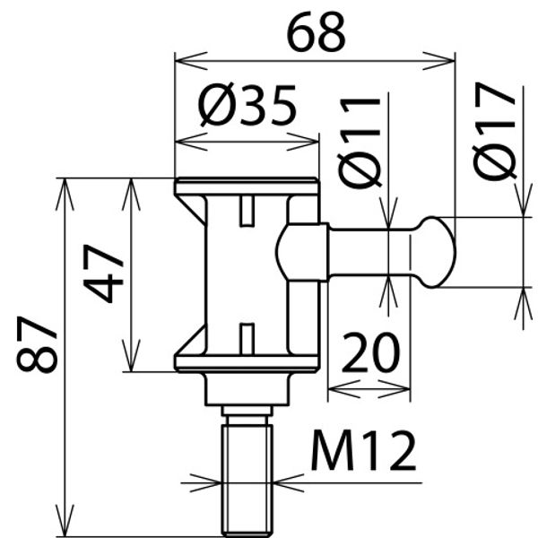 Switching stick head with thread M12 image 2