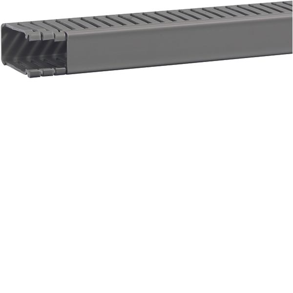 Slotted panel trunking without holes made of PVC BA6 60x25mm stone gre image 1