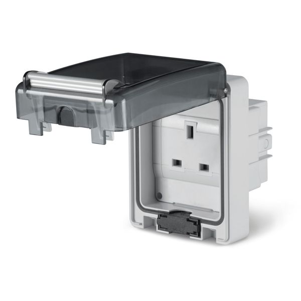 SINGLE UNSWITCHED SOCKET IP66 70x87 13A image 2