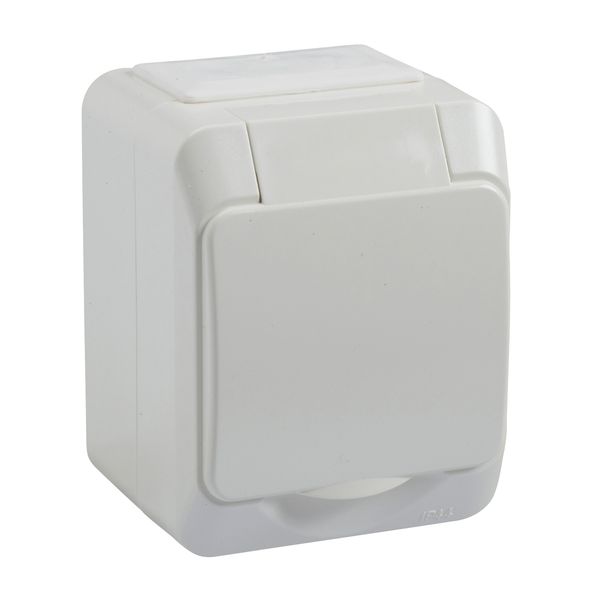 Artic - 1 SO - hinged cover - 16 A - 250 V - white image 2