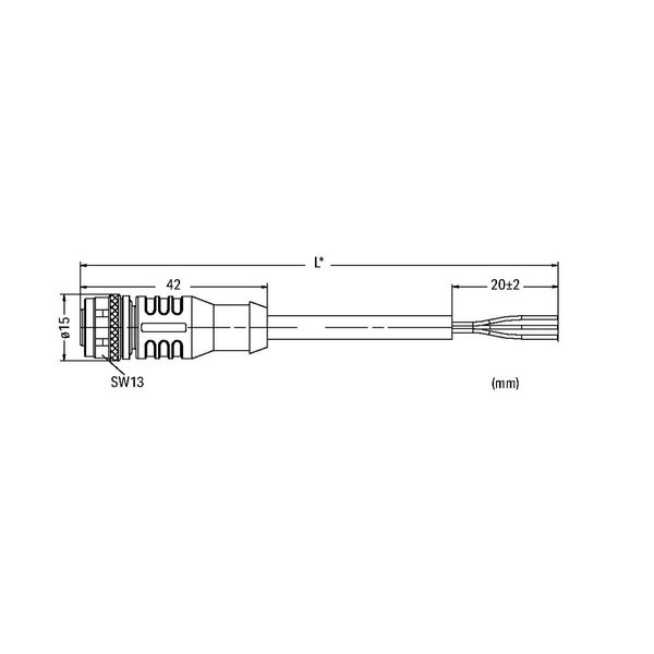 Sensor/Actuator cable M12A socket straight 3-pole image 2