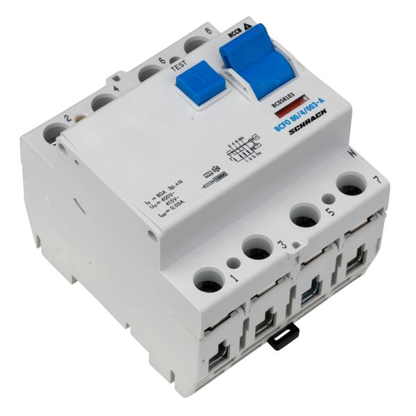 Residual current circuit breaker, 80A, 4-pole,30mA, type A image 3