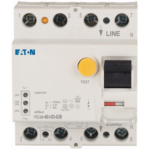 Digital residual current circuit-breaker, all-current sensitive, 40 A, 4p, 300 mA, type G/B image 1