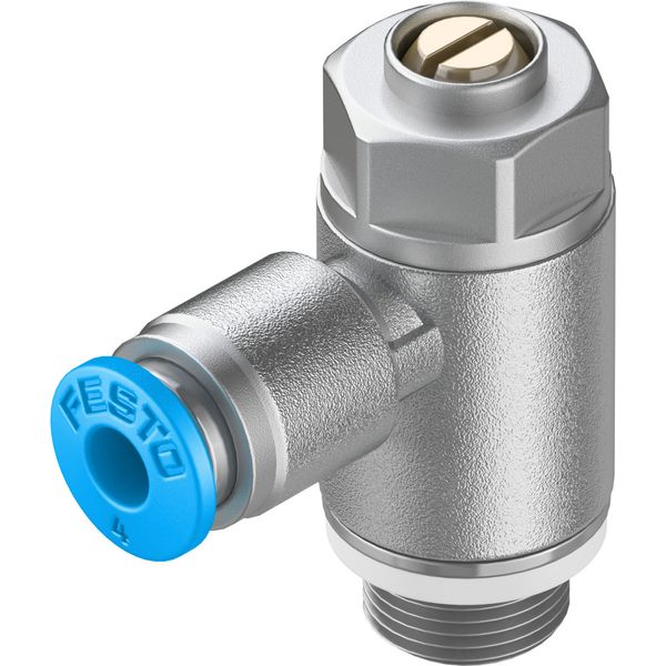 GRLA-1/8-QS-4-D One-way flow control valve image 1