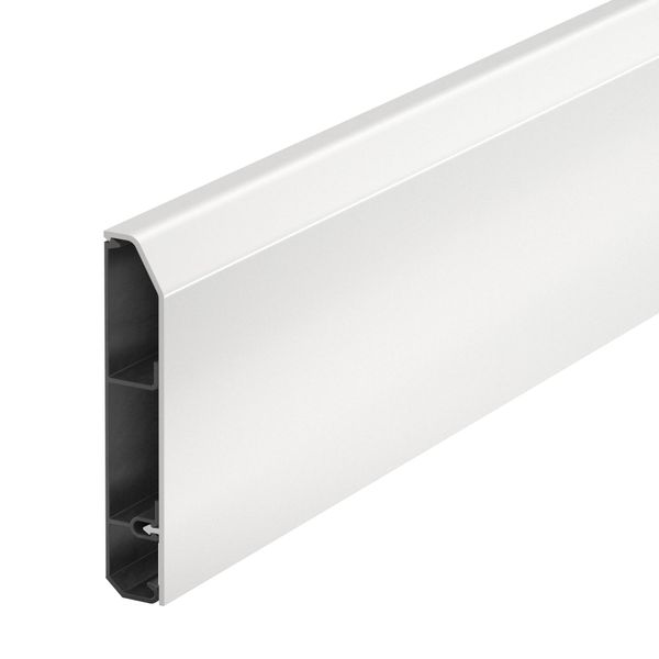 SL 20110 rws  Channel with foot rail, SL, 20x110x2000, pure white Polyvinyl chloride image 1