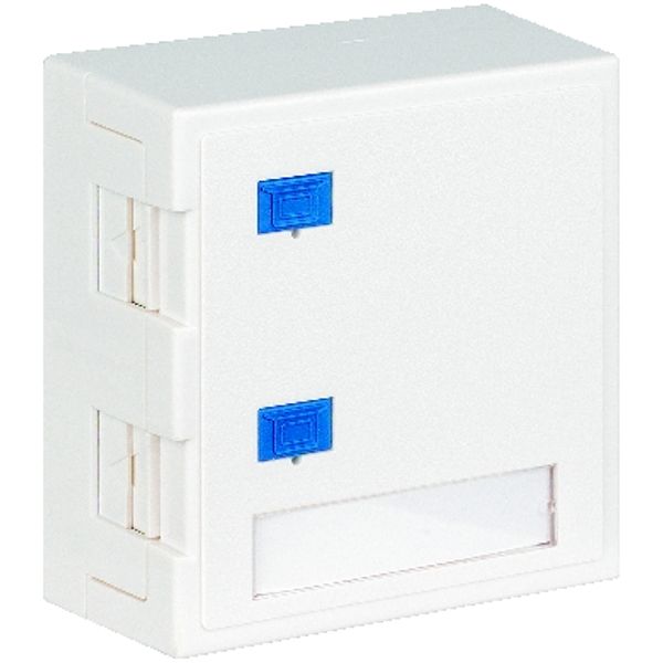 Wallmount Data Outlet empty for 2 module (SFA)(SFB), RAL9010 image 1