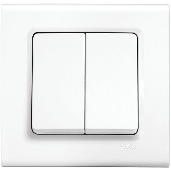 Linnera S White Two Gang Switch image 1