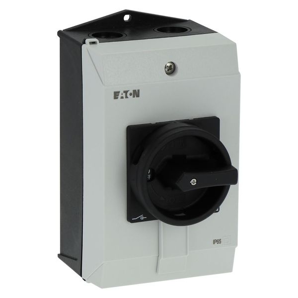 Main switch, P1, 40 A, surface mounting, 3 pole, STOP function, With black rotary handle and locking ring, Lockable in the 0 (Off) position, hard knoc image 9