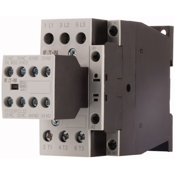 Contactor, 380 V 400 V 11 kW, 3 N/O, 2 NC, RDC 24: 24 - 27 V DC, DC operation, Screw terminals image 3