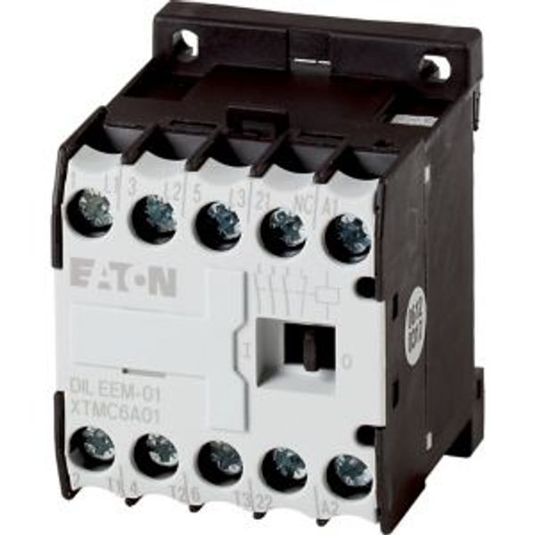 Contactor, 110 V 50 Hz, 120 V 60 Hz, 3 pole, 380 V 400 V, 3 kW, Contacts N/C = Normally closed= 1 NC, Screw terminals, AC operation image 2