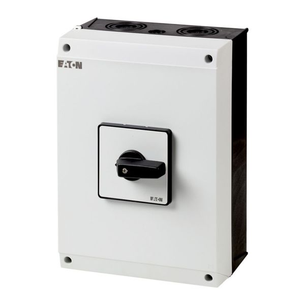 On-Off switch, P3, 100 A, surface mounting, 3 pole + N, with black thumb grip and front plate image 4