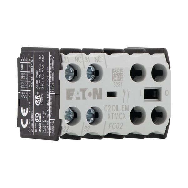 Auxiliary contact module, 4 pole, 3 N/O, 1 NC, Front fixing, Screw terminals, DILE(E)M, DILER image 10
