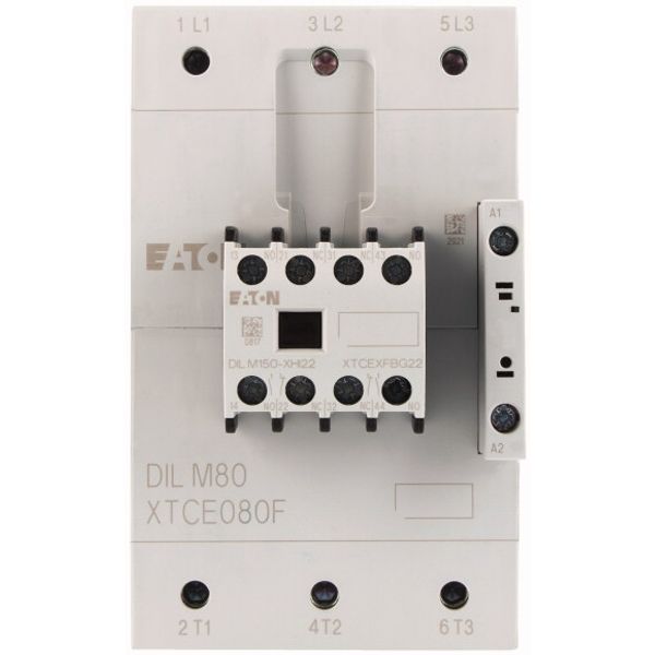Contactor, 380 V 400 V 37 kW, 2 N/O, 2 NC, 230 V 50 Hz, 240 V 60 Hz, AC operation, Screw terminals image 2
