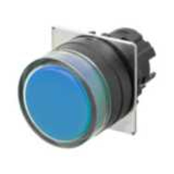 Pushbutton A22NZ 22 dia., bezel plastic, full guard, momentary, cap co image 3